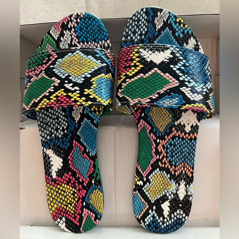 Boutique Beautiful Blue Purple Python Snakeskin S… - image 3